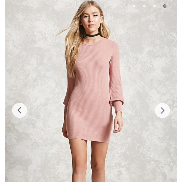 ribbed knit bodycon dress